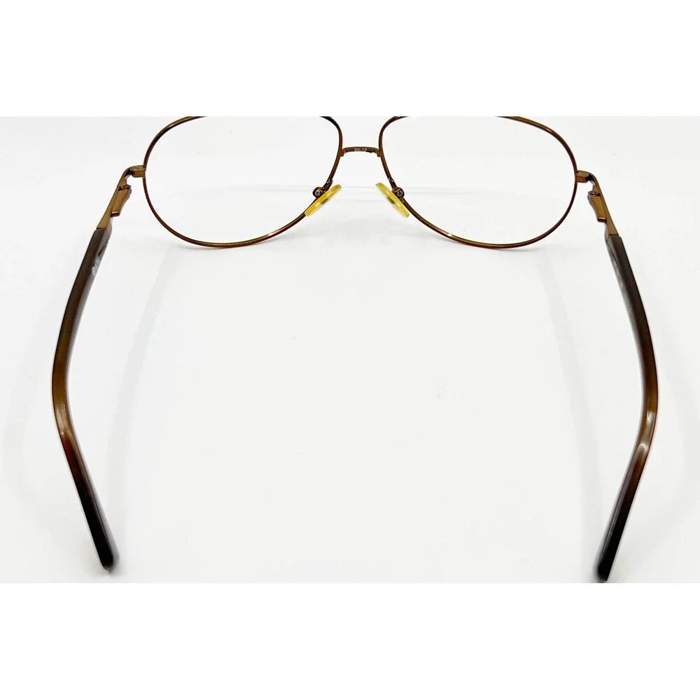 Aztec Eyeglass Frames Mens Brown Aviator AZ 703 60-12-130